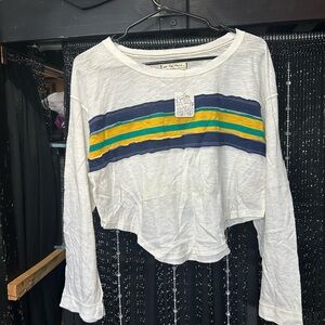 Free People Striped Long Sleeve Top